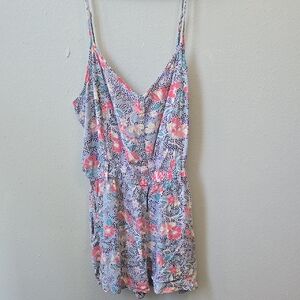 Floral Spaghetti Strap Romper